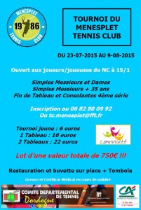 tournoi ménesplet tennis club